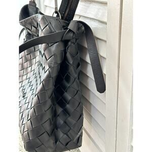 Velez Woven Leather Crossbody Bag Black Colombian Purse Messenger Braided